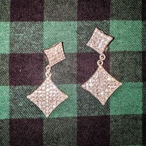 Elegant Prom Bling Clip On Earrings